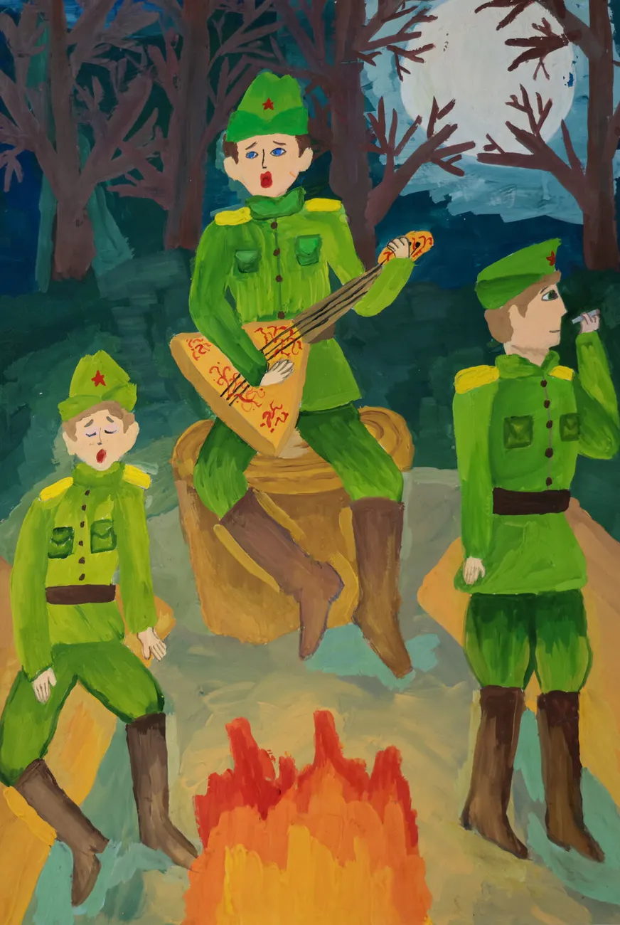 Верейко Анна_ Отдых у огня